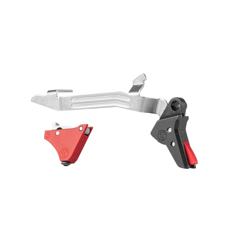 Timney GLOCK-EFT-5 — All Gen 5 Glock Pistols, Red Safety Blade