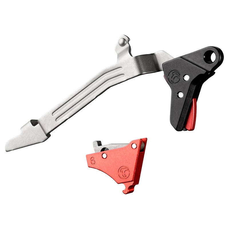 Timney Alpha Glock 6 - Red — Glock Gen 6, Medium Frame (9MM & 40 S&W), Red Safety Blade & Se…